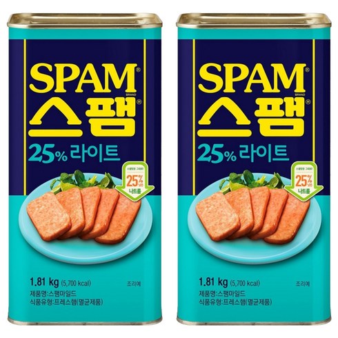 스팸 25% 라이트, 1.81kg, 2개