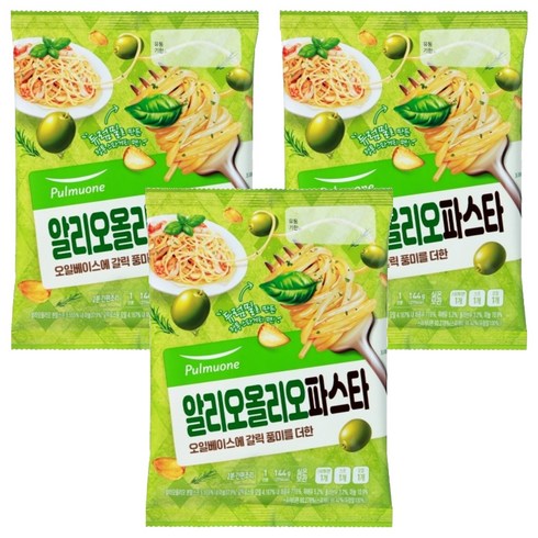 풀무원 알리오 올리오 파스타, 144g, 3개