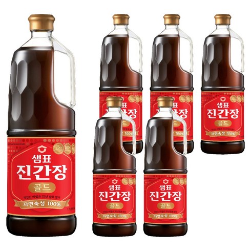 샘표 진간장 골드, 1.7L, 6개