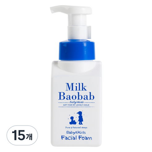 밀크바오밥 베이비앤키즈 페이셜 폼, 300ml, 15개