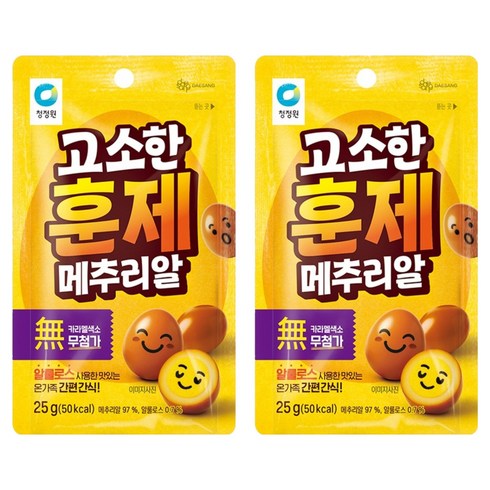 청정원 고소한 훈제 메추리알, 25g, 2개