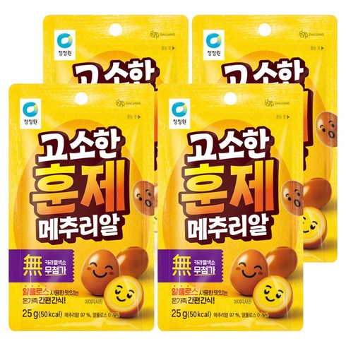 청정원 고소한 훈제 메추리알, 25g, 4개