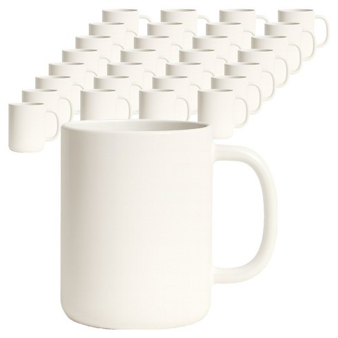 리빙메이트 트라이탄 안깨지는 머그컵 480ml, 아이보리, 54개