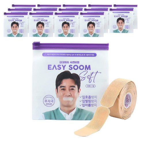 이지숨 소프트 입막음 테이프 60p, 15개