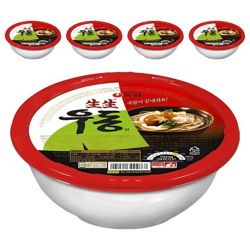 생생우동 면 컵, 276g, 5개