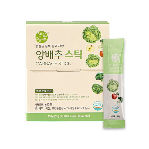 햇살듬뿍 양배추 스틱 30p, 450g, 1개