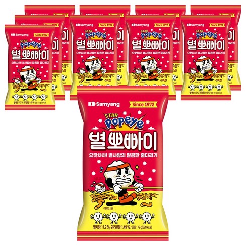 삼양 별 뽀빠이, 72g, 10개