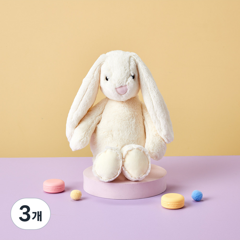 모던하우스 포근포근 동물인형 버니 S, 25cm, 화이트, 3개