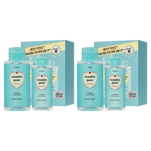에뛰드 원더 포어 프레쉬너 토너 500ml + 250ml, 2세트