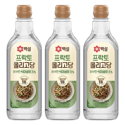 백설 프락토 올리고당, 1.2kg, 3개