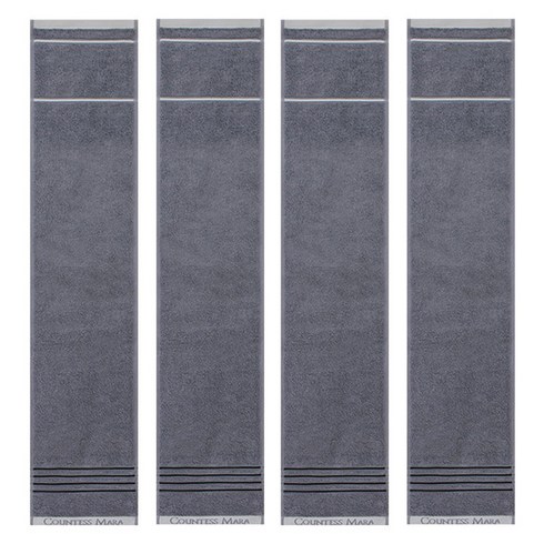 송월타월 카운테스마라 포라인 스포츠 20 타월 20 x 100 cm, 그레이, 4개