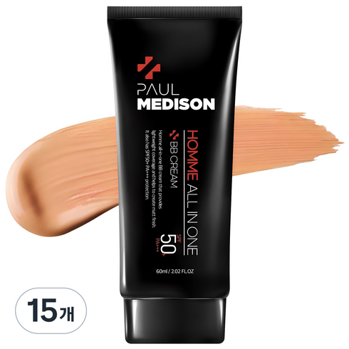 폴메디슨 옴므 올인원 비비크림 SPF 50+ PA+++ 60ml, 15개