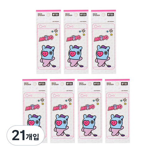 라인프렌즈 BT21 모바일 데코 스티커 2탄, 망, 21개입