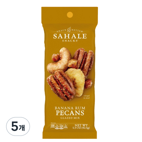 사할리스낵스 바나나 피칸, 42.5g, 5개