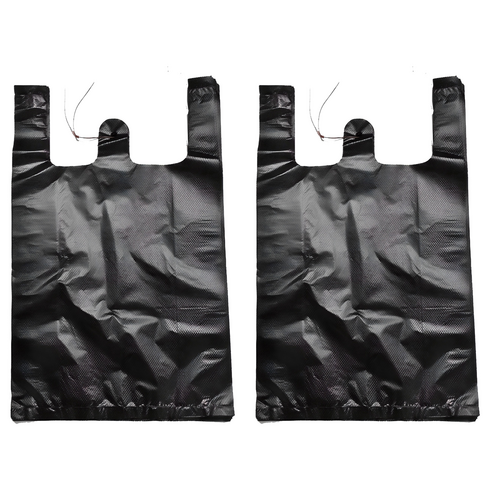부국비닐봉투 손잡이 일반마트봉투3호 검정, 10L, 2개