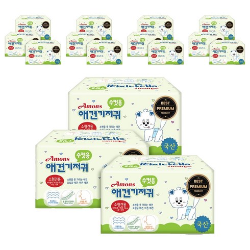 아몬스 프리미엄 수컷용 기저귀 10p, 소형, 10개입, 15개
