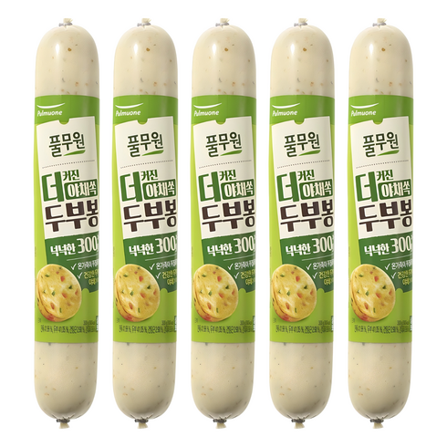 풀무원 더커진 야채쏙 두부봉 어육소시지, 5개, 300g
