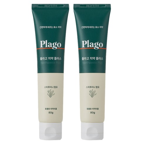 플라고 플러스 반려동물 치약, 80g, 1개입, 2개