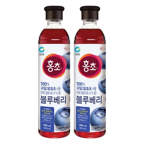 홍초 블루베리 음용식초, 900ml, 2개