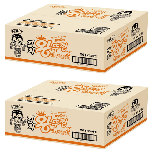 왕뚜껑 김치 컵라면 110g, 36개
