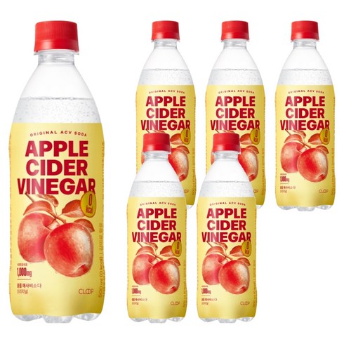 클룹 애사비소다 오리지널 탄산음료, 500ml, 6개