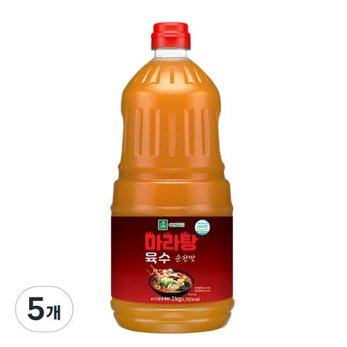 이엔푸드 마라탕육수 순한맛 2kg, 5개
