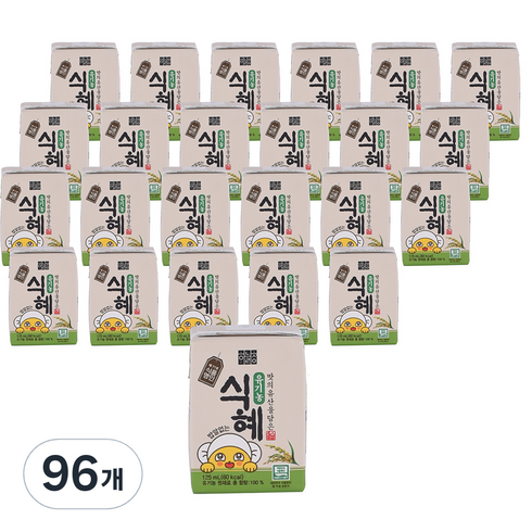 하늘청 유기농 밥 알 없이 맑은 식혜, 125ml, 96개