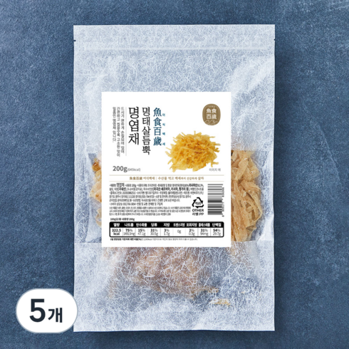 어식백세 명태살듬뿍 명엽채, 200g, 5개