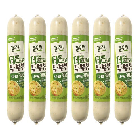 풀무원 더커진 야채쏙 두부봉 어육소시지, 6개, 300g