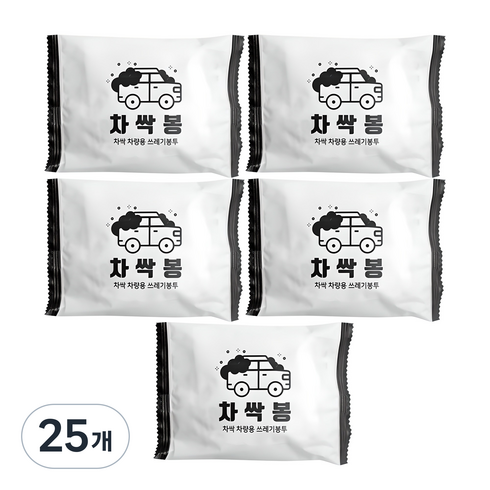 차싹 차싹봉 차량용 쓰레기봉투 3매, 혼합색상, 25개
