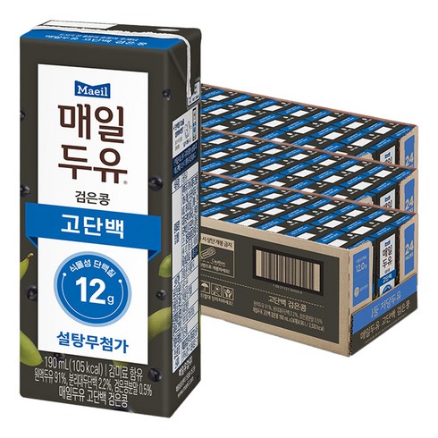 매일두유 고단백 검은콩, 190ml, 72개