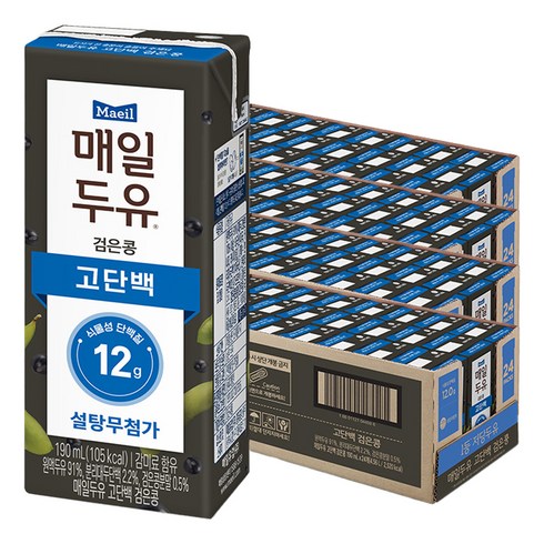 매일두유 고단백 검은콩, 190ml, 96개