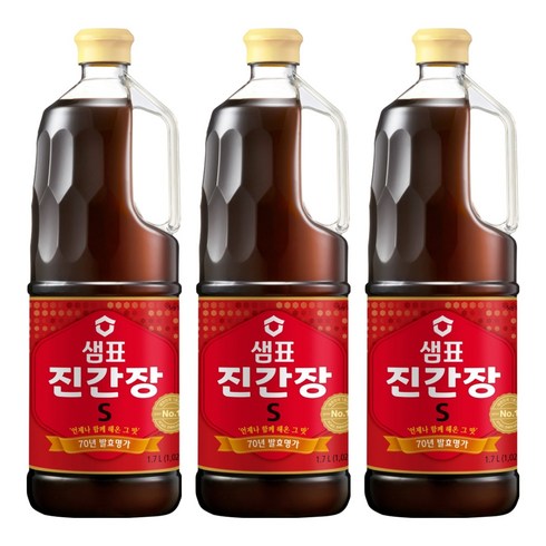 샘표 진간장 S, 1.7L, 3개