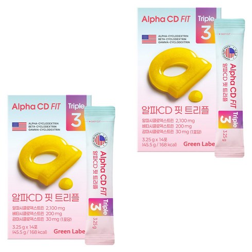 GC녹십자웰빙 알파CD 핏 트리플 14p, 45.5g, 2개