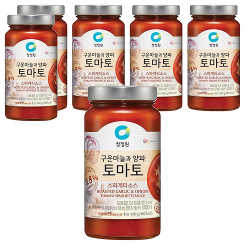 청정원 토마토 스파게티소스, 600g, 6개