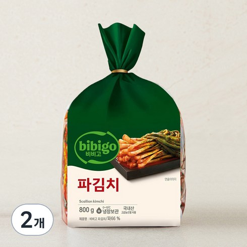 비비고 파김치, 800g, 2봉