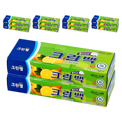 크린랩 크린백 25cm x 35cm, 중(M), 50개입, 10개