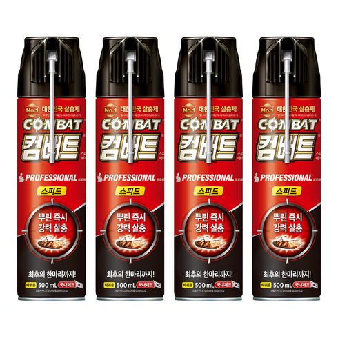 컴배트 스피드 에어졸 바퀴용, 500ml, 4개