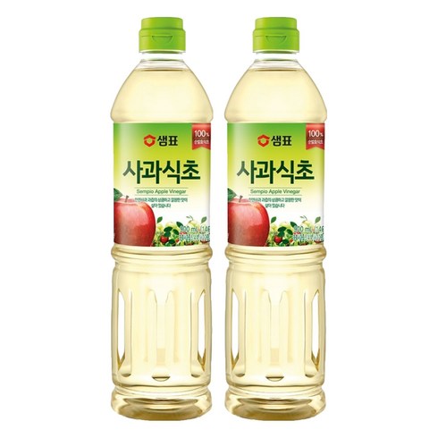 샘표 합성향 없는 사과식초, 900ml, 2개