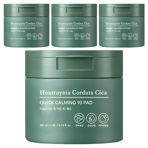 토니모리 어성초 시카 퀵 카밍 토너 패드 200ml, 70개입, 4개