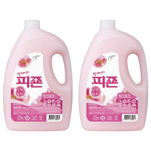 피죤 레귤러 섬유유연제 핑크로즈 본품, 3L, 2개