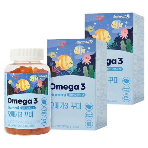 네추럴라이즈 오메가3 꾸미, 90정, 2개
