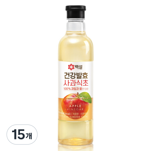 백설 건강발효 사과식초, 800ml, 15개