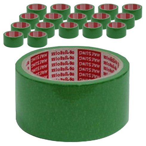 혜성 칼라 마스킹테이프 초록 48mm x 15m, 18개