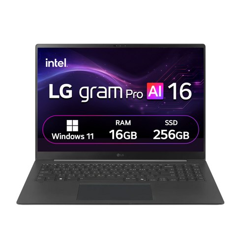 LG전자 2026 그램 프로 AI 16 코어Ultra5, 옵시디안블랙, 256GB, 16GB, WIN11 Home, 16Z90U-GS5BK