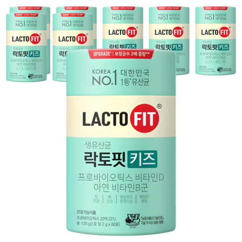 락토핏 키즈 유산균, 60회분, 120g, 8개