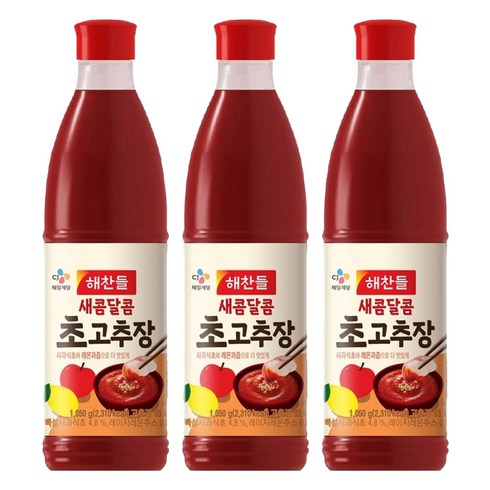 해찬들 새콤달콤 초고추장, 1.05kg, 3개