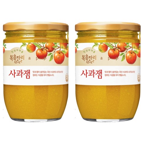 복음자리 사과잼, 620g, 2개