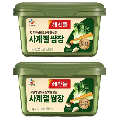 해찬들 사계절 쌈장, 1kg, 2개