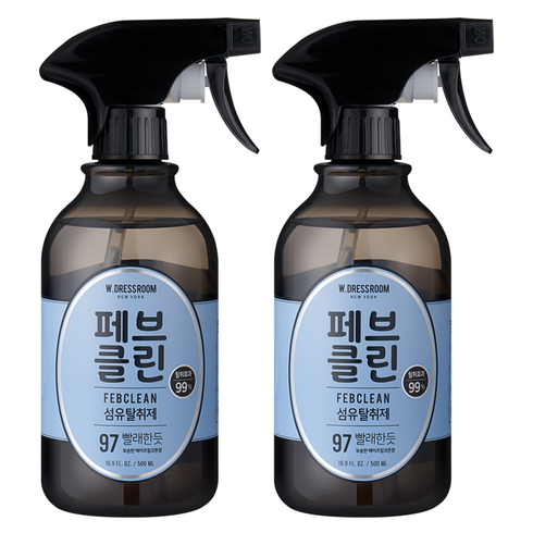 더블유드레스룸 페브클린 섬유탈취제 본품, 500ml, 2개